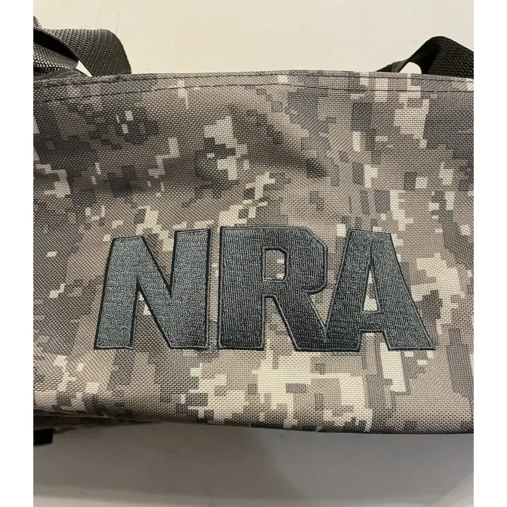 NRA Range Gear Duffle Bag Digital Camo Green Top Handle 20” x 10” x 11” Canvas